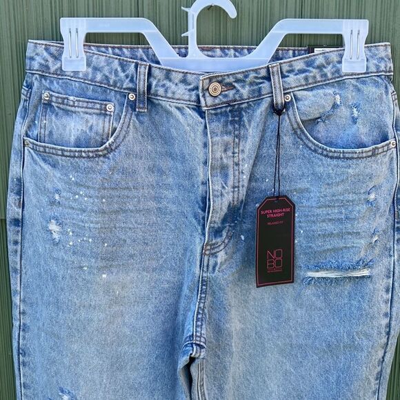 WOMEN’S Juniors Straight Super High-Rise 90's Jeans Pants 2-Pack Size 15 - Picture 9 of 12